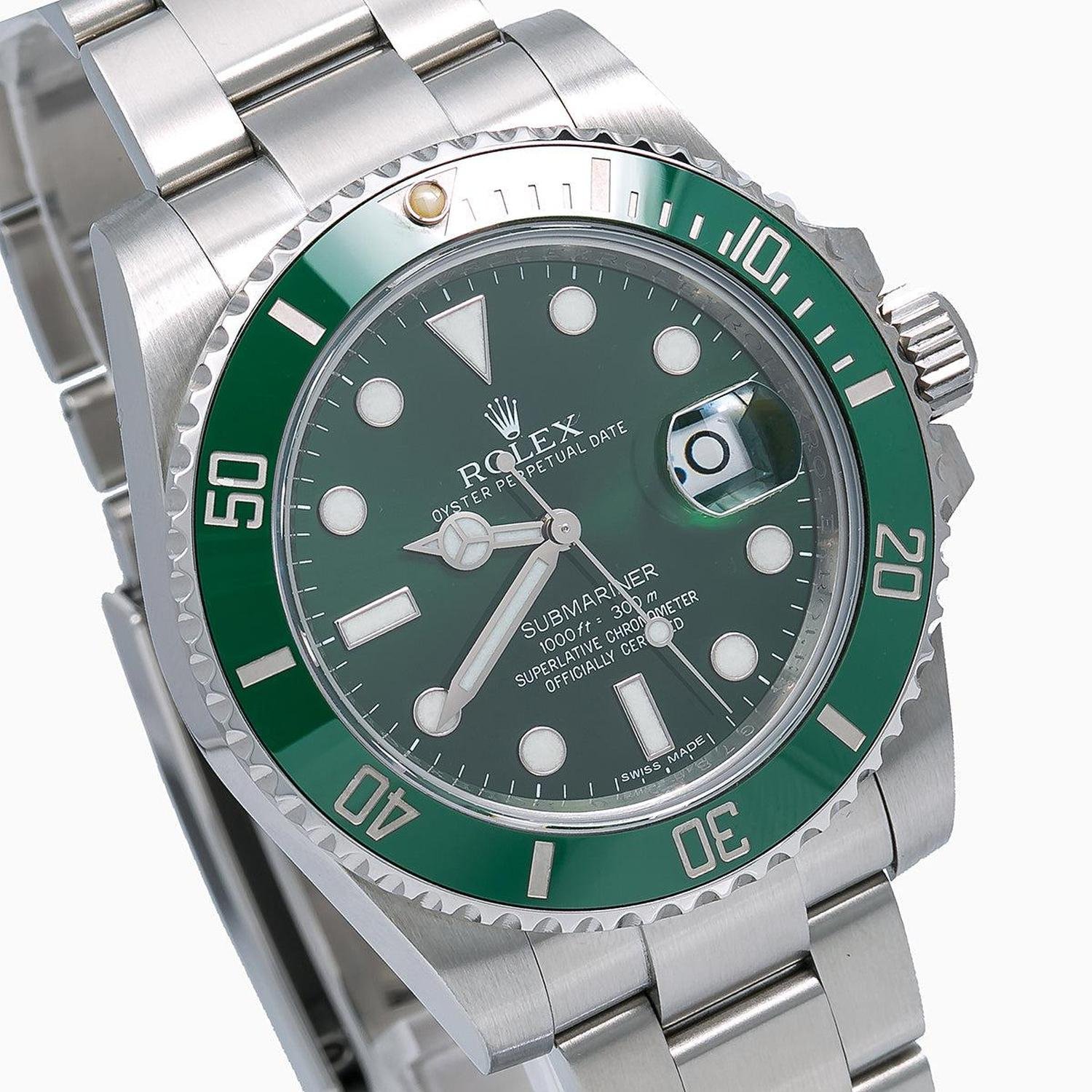 rolex submariner date 40mm 116610lv hulk green dial green ceramic bezel stainless steel oyster bracelet rolex submariner date 40mm 116610lv hulk green dial green ceramic bezel stainless steel oyster bracelet
