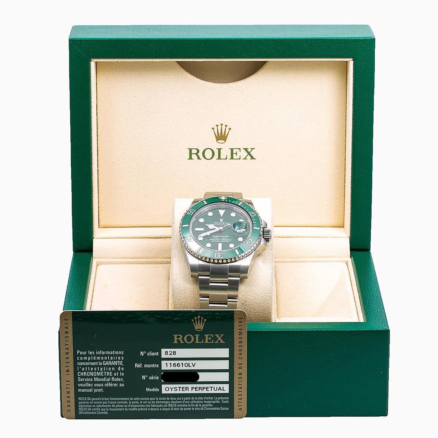 rolex submariner date 40mm 116610lv hulk green dial green ceramic bezel stainless steel oyster bracelet rolex submariner date 40mm 116610lv hulk green dial green ceramic bezel stainless steel oyster bracelet