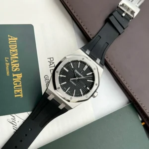 dong ho audemars piguet royal oak 15400st replica 11 nam mau den 41mm 2 1.webp