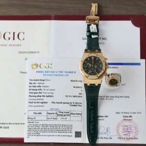 dong ho audemars piguet royal oak 26240or mau xanh la cay che tac boc vang that 41mm 8 1.jpg