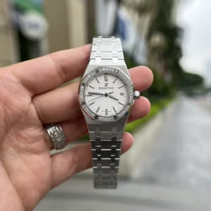 dong ho audemars piguet royal oak che tac day kim loai nu 34mm 1 1.webp