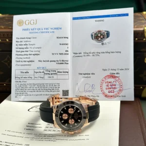 dong ho rolex cosmograph daytona 116515ln replica 11 boc vang that mat den 40mm 1 1.webp