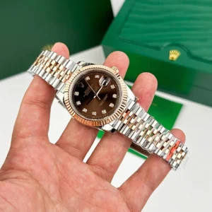 dong ho rolex datejust 126331 replica 11 mat chocolate coc so dinh da 41mm 11 1.webp