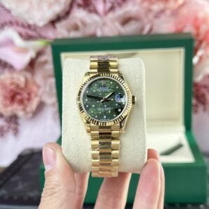 dong ho rolex datejust 278288 replica 11 nu mat so hoa tiet hoa xanh oliu 31mm 8 1.jpg