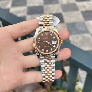dong ho rolex datejust boc vang hong 18k mat chocolate gmf 41mm 3 1.webp