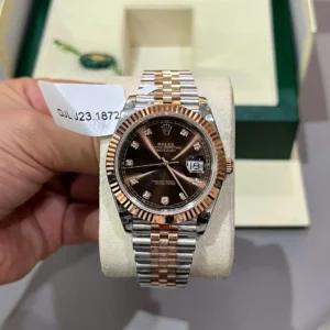 dong ho rolex datejust mat chocolate che tac boc vang that nha may gm 41mm 5 1.webp