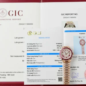 dong ho rolex datejust nu che tac boc vang that ruby baguette moissanite 31mm 8 1.webp