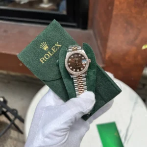 dong ho rolex datejust nu dinh da mat chocolate fake 11 ew 31mm 1 1.webp