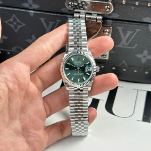 dong ho rolex datejust replica 1 1 mat xanh la cay nha may thb 31mm 8 1.webp