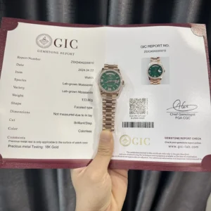 dong ho rolex day date 128235 boc vang 18k dinh moissanite mat so da turquoise 36mm 2 1.webp