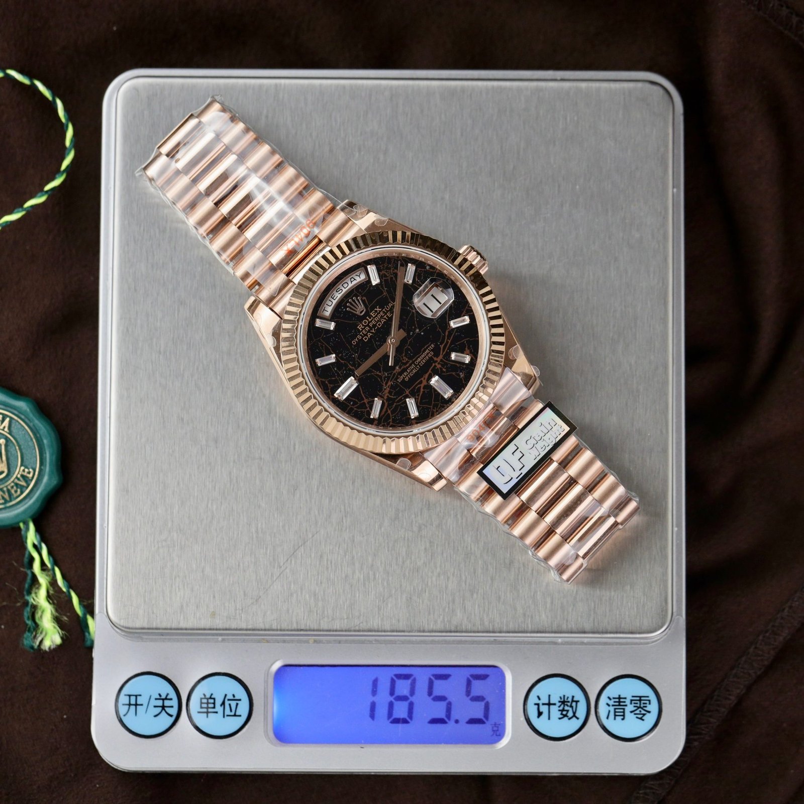 rolex super clone watch day date 228235 lava dial weight 185 grams qf factory 40mm rolex super clone watch day date 228235 lava dial weight 185 grams qf factory 40mm