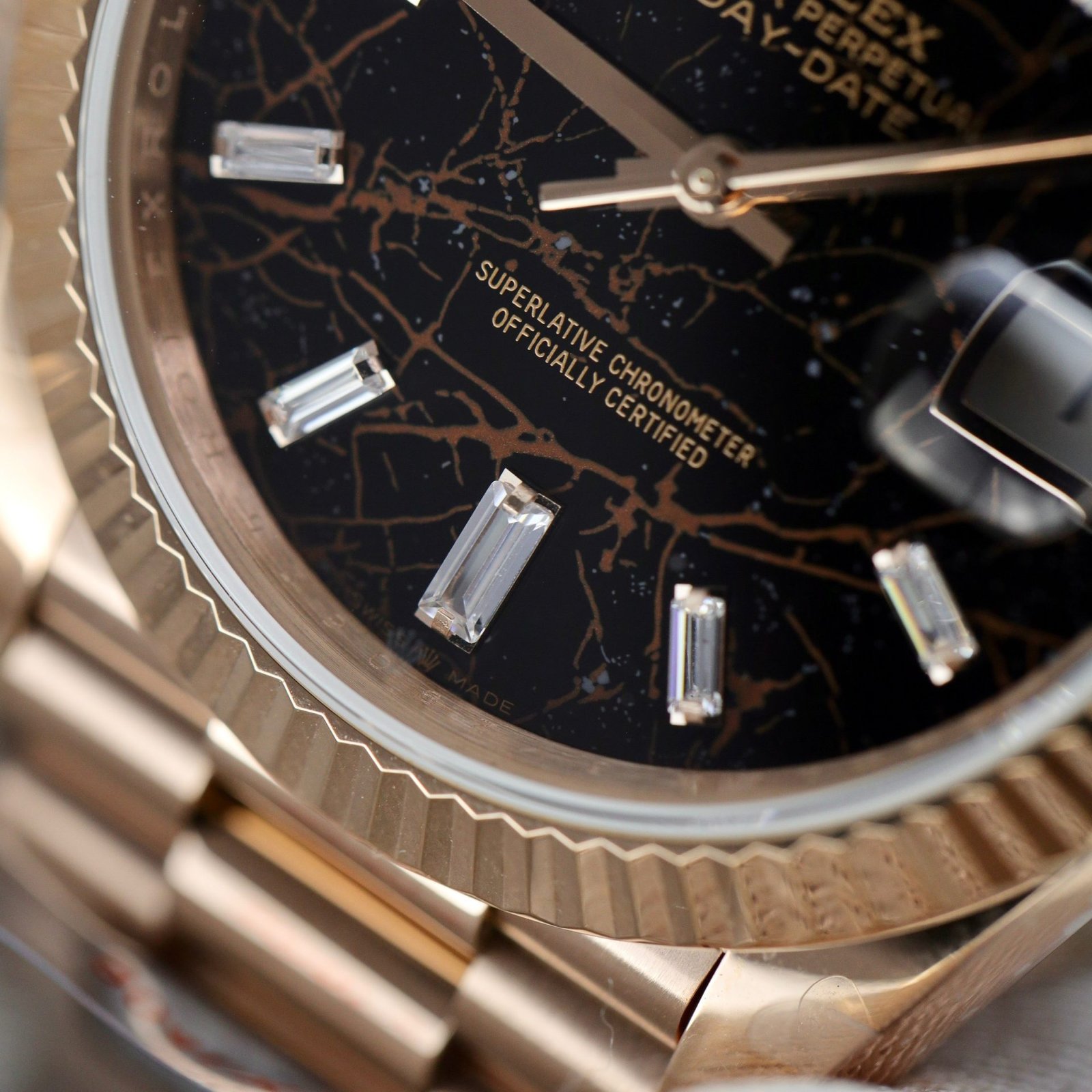 rolex super clone watch day date 228235 lava dial weight 185 grams qf factory 40mm rolex super clone watch day date 228235 lava dial weight 185 grams qf factory 40mm