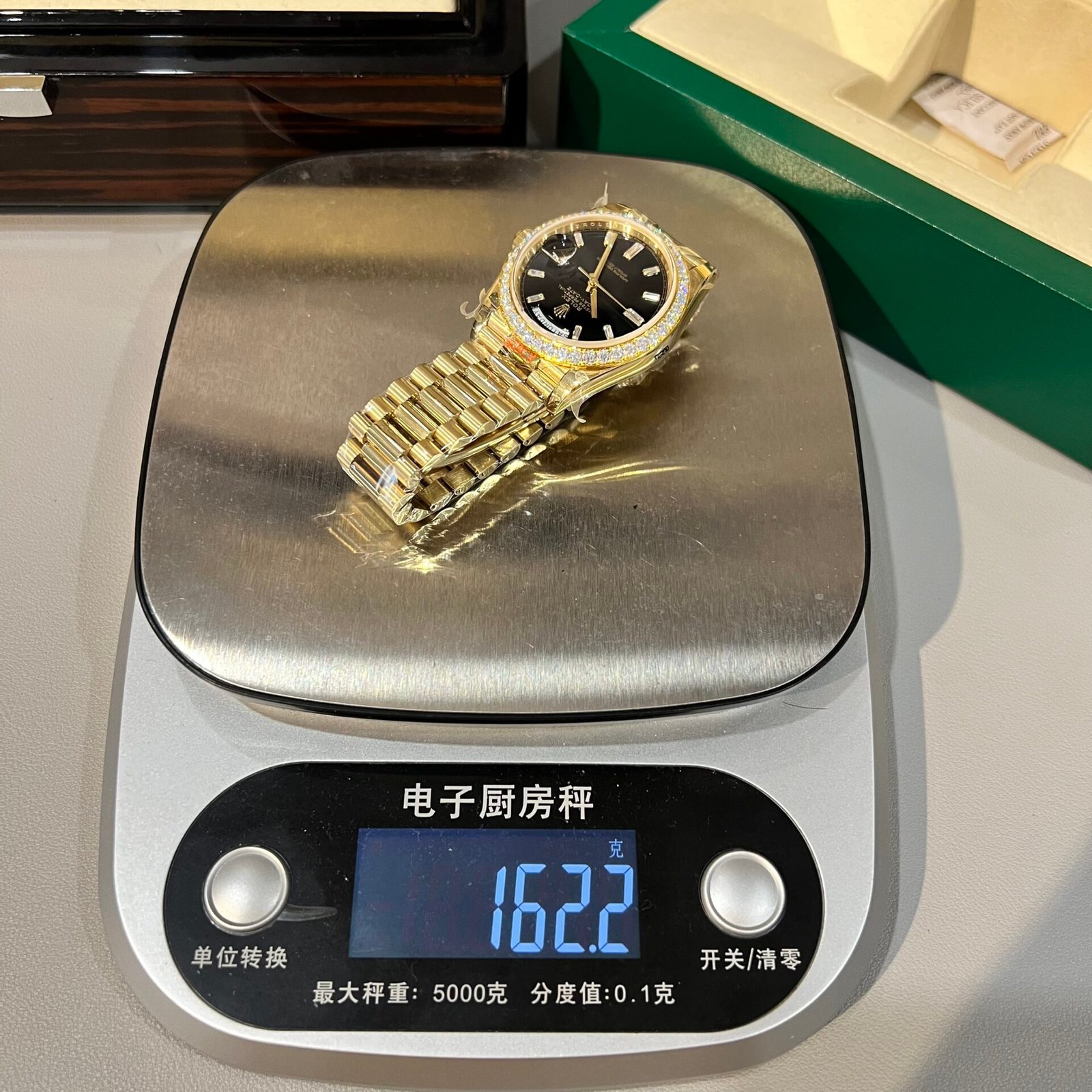 rolex day date 228238 super clone watch black dial refined moissanite diamond 40mm rolex day date 228238 super clone watch black dial refined moissanite diamond 40mm