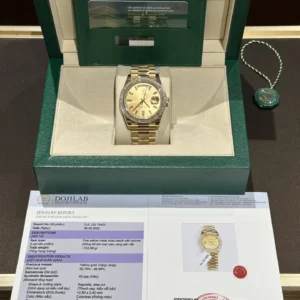 dong ho rolex day date boc vang do kim cuong moissanite baguette 40mm 6 1.webp
