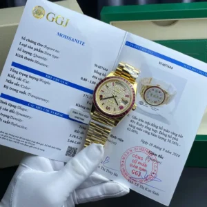 dong ho rolex day date do ruby do kim cuong moissanite boc vang that gmf 40mm 1 1.webp