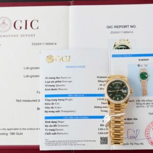 dong ho rolex day date mat xanh la cay che tac boc vang that dinh moissanite hong kong 36mm 9 1.jpg
