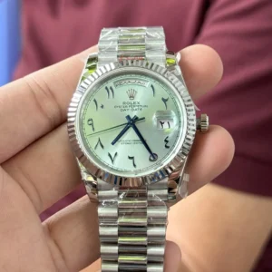 dong ho rolex day date replica 11 mat so xanh bang coc a rap gm v2 40mm 3 1.webp