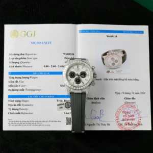 dong ho rolex daytona che tac mat thien thach do kim cuong moissanite baguette 40mm 1 1.webp
