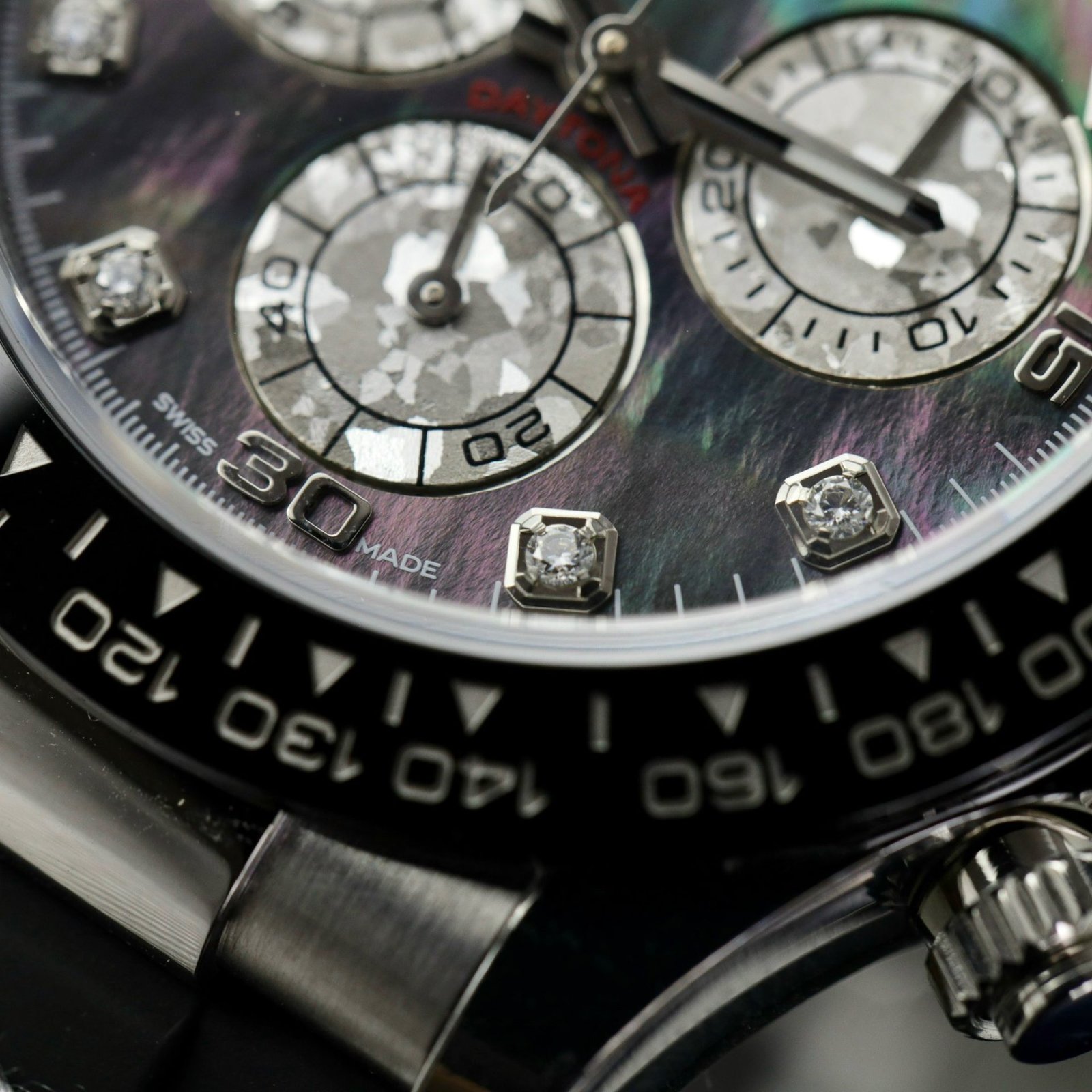 rolex super clone watch daytona dial mother of pearl & moissanite diamonds custom 40mm rolex super clone watch daytona dial mother of pearl & moissanite diamonds custom 40mm