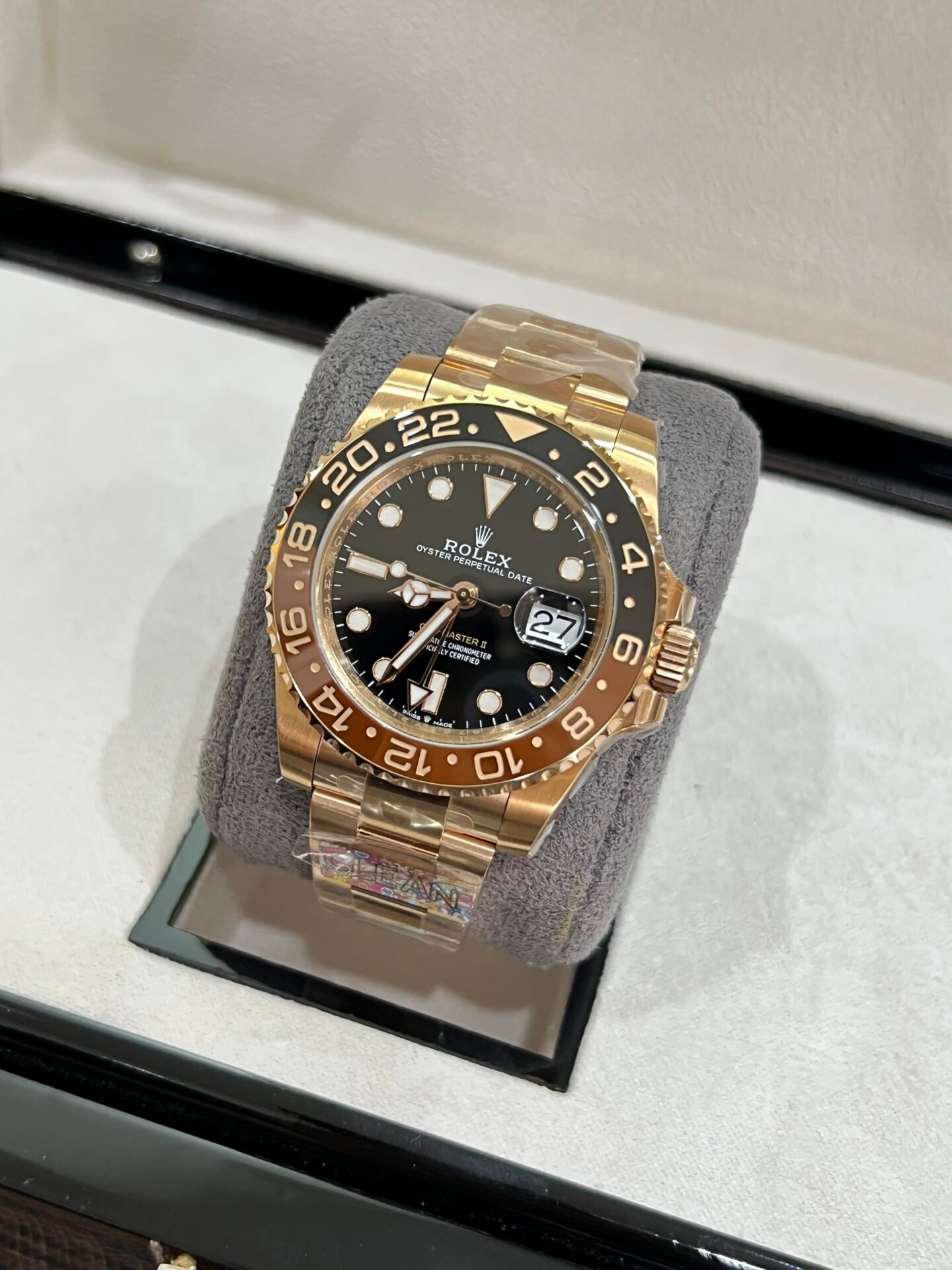 rolex gmt master ii 126715chnr super clone watch root beer clean factory 40mm rolex gmt master ii 126715chnr super clone watch root beer clean factory 40mm