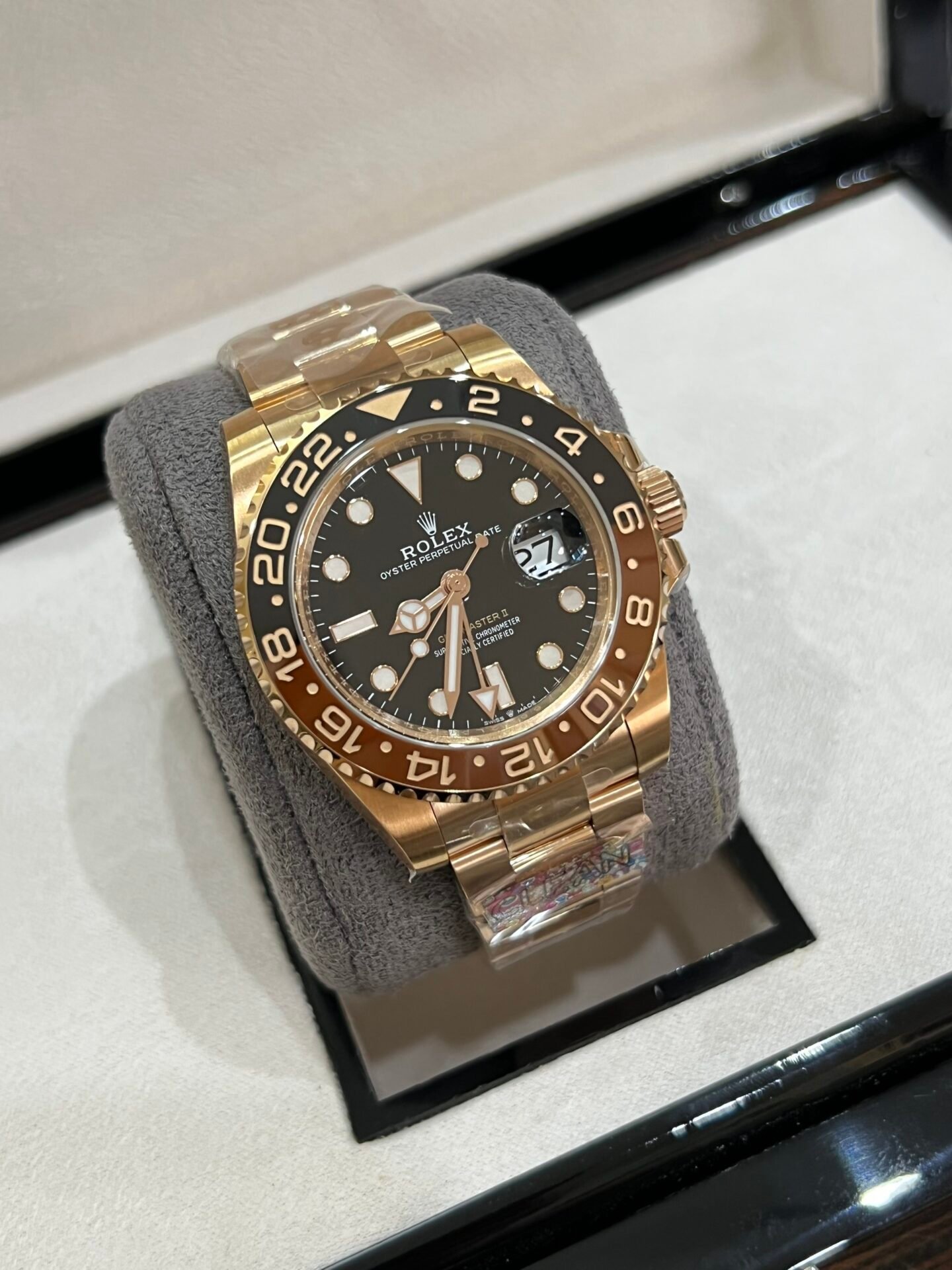 rolex gmt master ii 126715chnr super clone watch root beer clean factory 40mm rolex gmt master ii 126715chnr super clone watch root beer clean factory 40mm