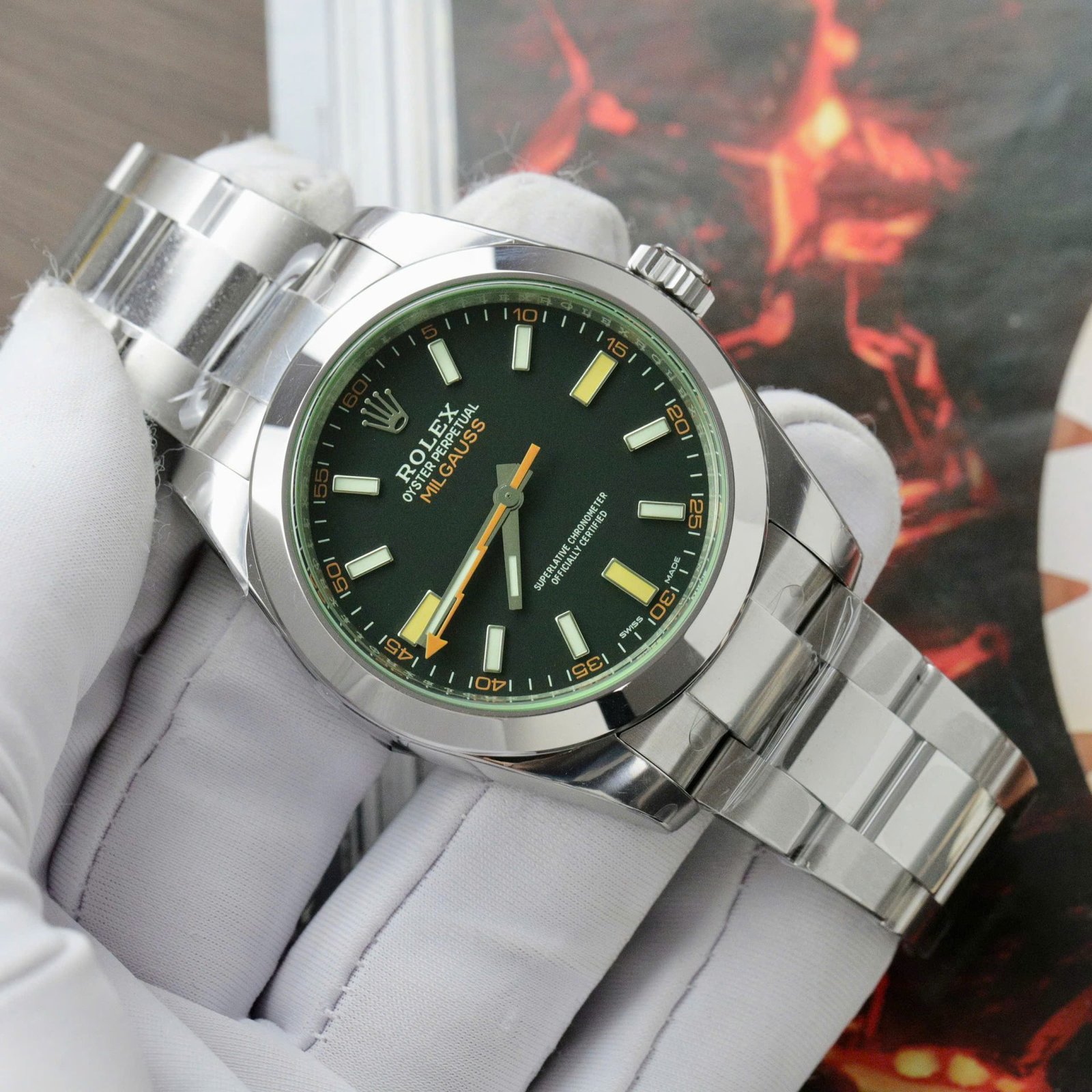 rolex milgauss 116400gv super clone watch oyster strap vs factory 40mm rolex milgauss 116400gv super clone watch oyster strap vs factory 40mm