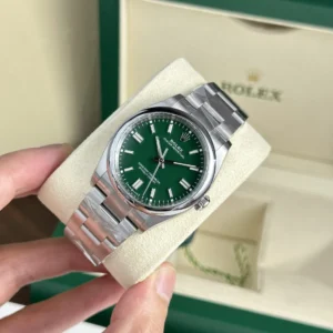 dong ho rolex nam che tac oyster perpetual 126000 mat xanh la cay clean factory 36mm 6 1.webp