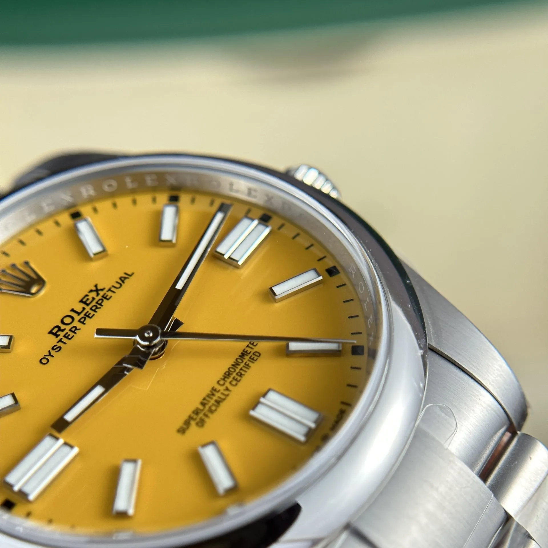 rolex clone watch oyster perpetual 124300 yellow dial clean factory 41mm rolex clone watch oyster perpetual 124300 yellow dial clean factory 41mm