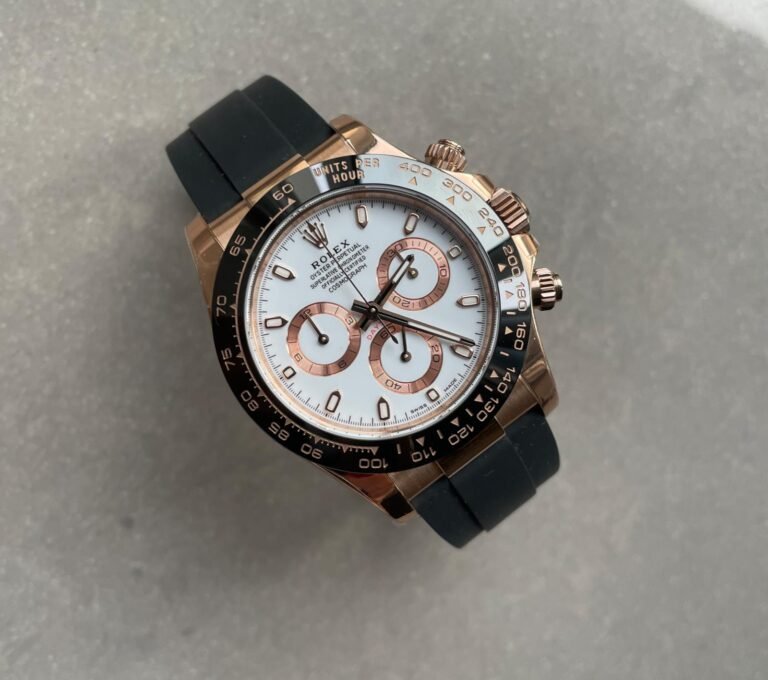 rolex daytona 116515 rg btf 1:1 best edition white dial on oysterflex rubber strap sa4130 rolex daytona 116515 rg btf 1:1 best edition white dial on oysterflex rubber strap sa4130